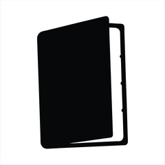 Open book silhouette with visible pages, symbolizing knowledge and learning process