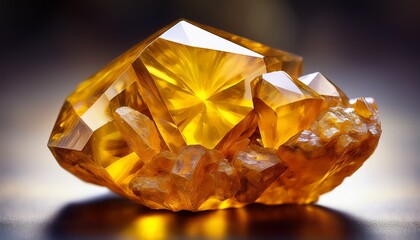 rough and unpolished citrine stone yellow crystal precious stone