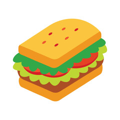 Creative Sandwich Vector Graphic for Culinary and Menu Projects
