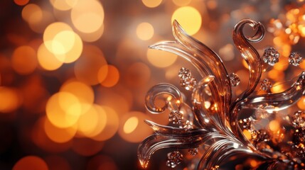 Abstract Ornamental Design with Bokeh Background