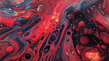 Obraz premium Abstract fluid acrylic painting
