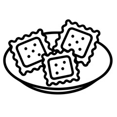 line ravioli icon on white background vector
Vector italian food icon