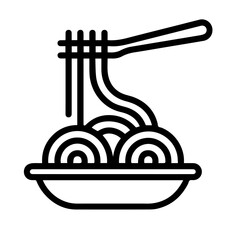 line spaghetti icon on white background vector
Vector italian food icon