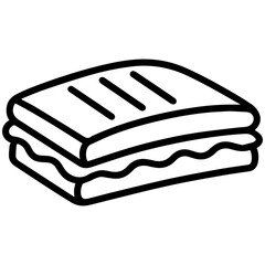 panini line icon on white background vector
Vector icon italian food