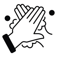 Back Of Hand Cleaning Vector Hygiene Icon