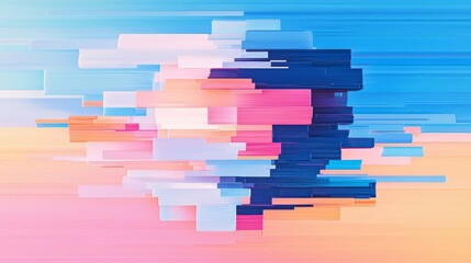 Abstract design with vibrant colors blending in smooth, flowing patterns and shapes.