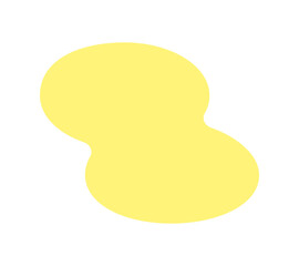 シンプルでおしゃれな黄色い抽象的な形 -  あしらい･フレーム･背景の液体シェイプ素材