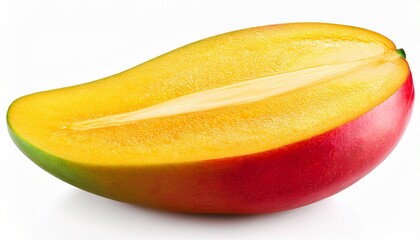 mango half isolated on white background