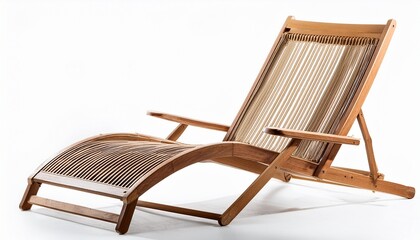 beach lounge chair isolated on white background