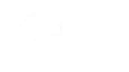 A glowing neon arrow icon in electric blue, pointing forward to signify progress, set against white --ar 16:9 --v 7.0 --s 750