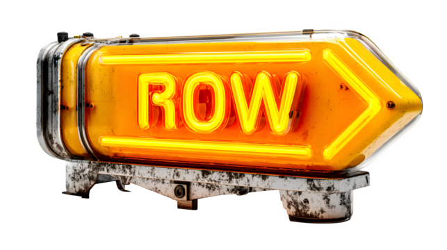 A glowing neon arrow icon in vibrant orange, pointing forward to signify progress, placed on white --ar 16:9 --v 7.0 --s 750