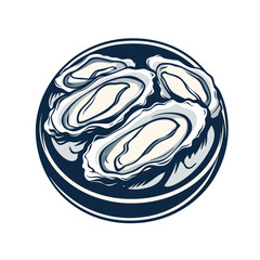 logo Seafood company with an oyster
