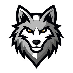 Fototapeta premium Wolf head mascot logo design vector
