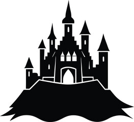 Obraz premium vector illustration of castle