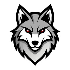 Fototapeta premium Wolf head mascot logo design vector
