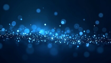 Abstract Blue Particles Sparkle Design