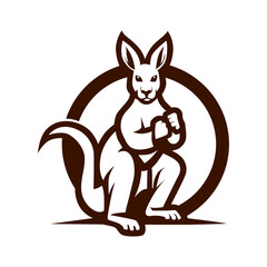 Kangaroo Boxer Logo