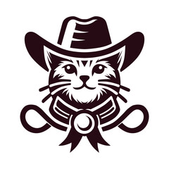 Cowboy Cat Mascot