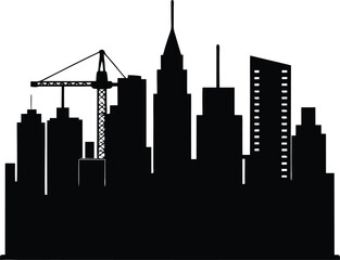 Obraz premium city skyline silhouette
