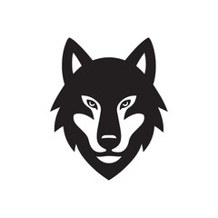 a vector illustration of a wolf head.