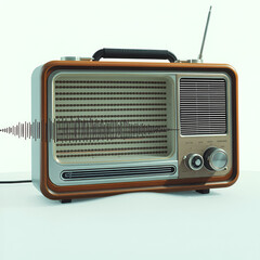 Fototapeta premium Visual Representation and Abstract Interpretation of Longwave Radio Frequencies of 600 kHz