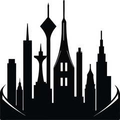 silhouette of the city