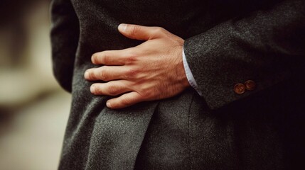 Obraz premium A businessman offers support by placing his hand on a friend's shoulder.