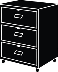 chest of drawers isolated