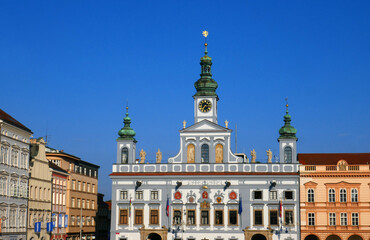 historisches Rathaus in Budweis, Tschechien