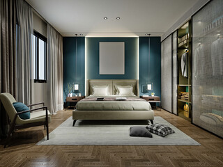 3d render bedroom