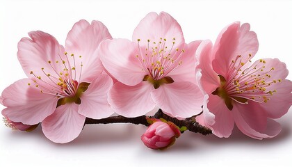 pink cherry blossom isolated