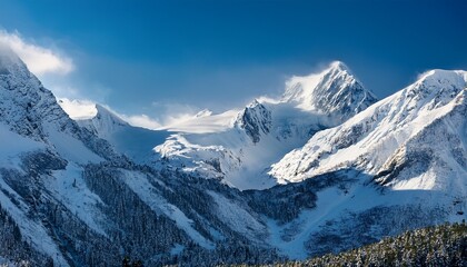 Obraz premium snow covered mountains in winter