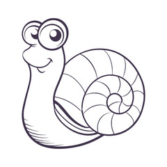 Snail line art vector clipart illustration