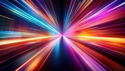 abstract motion blur representing speed and modern technology in vibrant colors