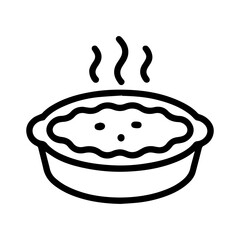 quiche lorraine icon on white background vector
Vector icon french food