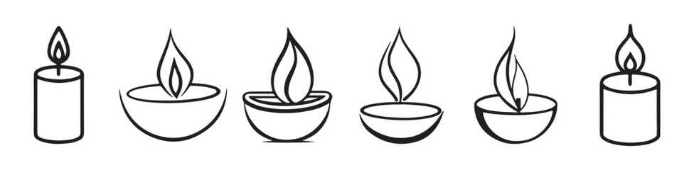 Religion icon symbol. Candle icon. Burning candle on white background. Vector illustration eps 10