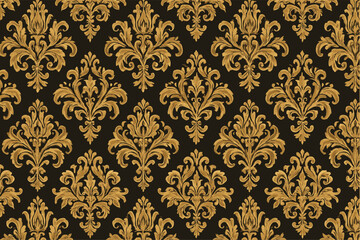 seamless pattern with golden ornament