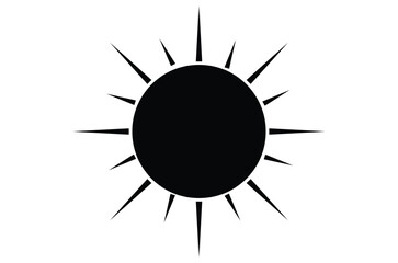  Sun Icon Vector Illustration. sunshine, energy, warmth, summer, and weather.