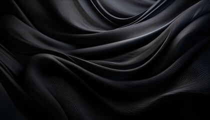 dark abstract background with 3d fabric texture wave