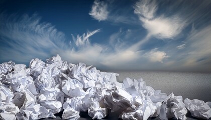 crumpled paper trash