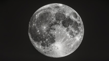 Naklejka premium A full moon is present.