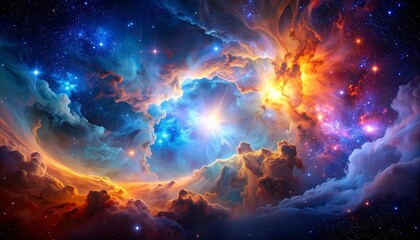 fiery explosion of space