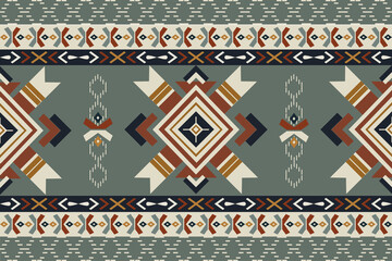 Aztec and tribal geometric fabric patterns in earth tone colors. Perfect for textile design, fashion fabrics, home decor, and digital backgrounds