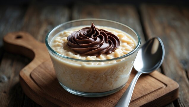 A dessert known as rice pudding consists of rice and milk.