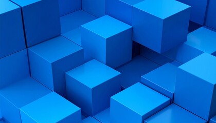 Obraz premium abstract blue cubes