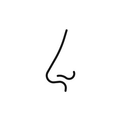 nose icon. nose Symbol sign for mobile concept and web design. Vector icon, Logo illustration, Vector graphics