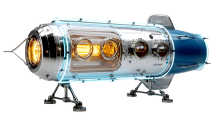 A glowing neon rocket icon in bold blue and silver, symbolizing space exploration and ambition, placed on white --ar 16:9 --v 7.0 --s 750