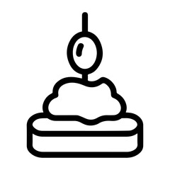 pintxos icon on white background vector
Vector icon spanish food