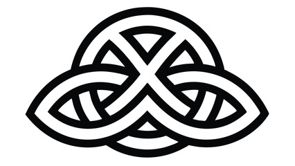 Celtic Knot Vector Design on White Background.