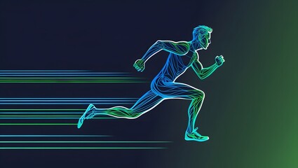 Abstract Representation of Speed and Movement Through Networked Lines in Motion
